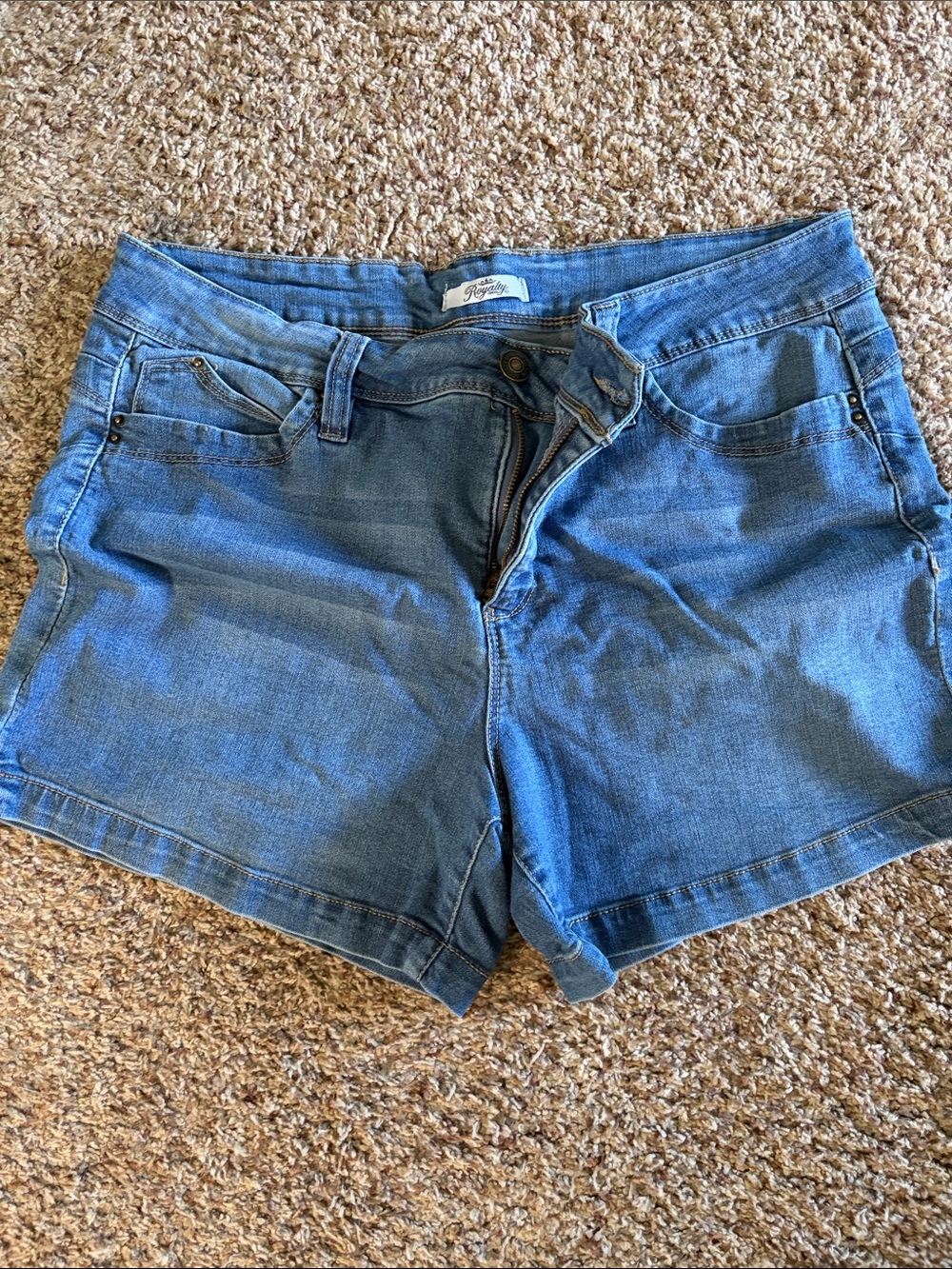 Royalty For Me Light Blue Denim Shorts